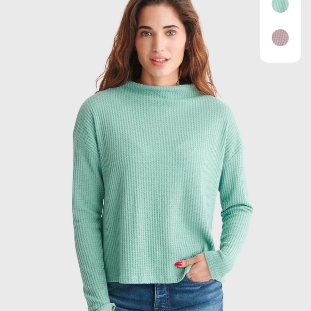 Anthropology Sundays in Brooklyn Sage Waffle Top NWT XL
